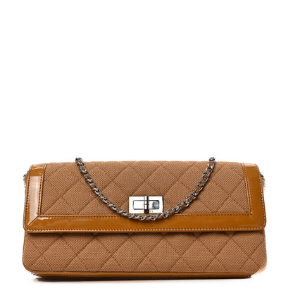 Chanel Jersey Patent Quilted 2.55 Reissue East West Flap Brown 1 of 9