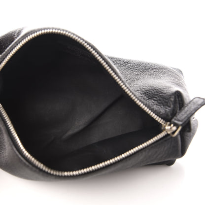 Chanel Grained Calfskin Logo Cosmetic Case Black 5 of 14