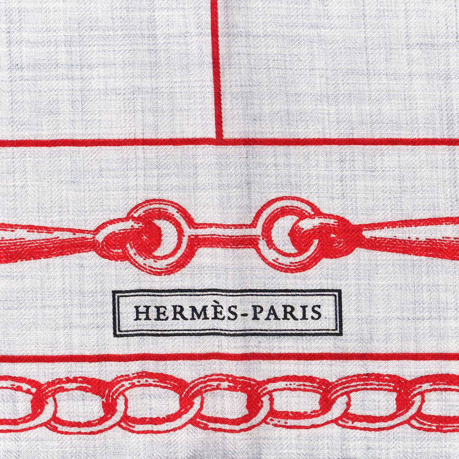Hermes Cashmere Silk L'Effet Kaleidoscope Shawl 140 Gris Chine Rouge 2 of 3