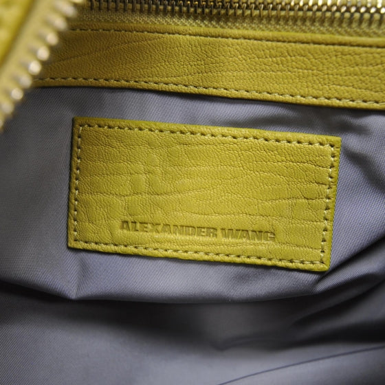 Leather Rocco Satchel Citrus