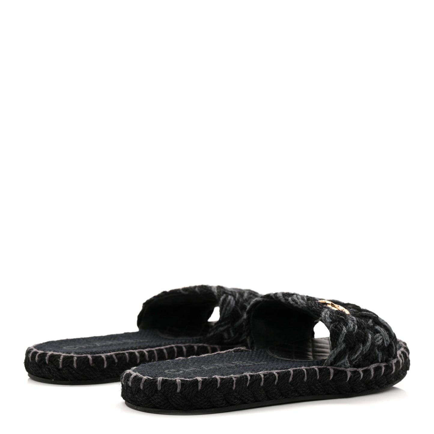 Cord Braided CC Mules 41 Black