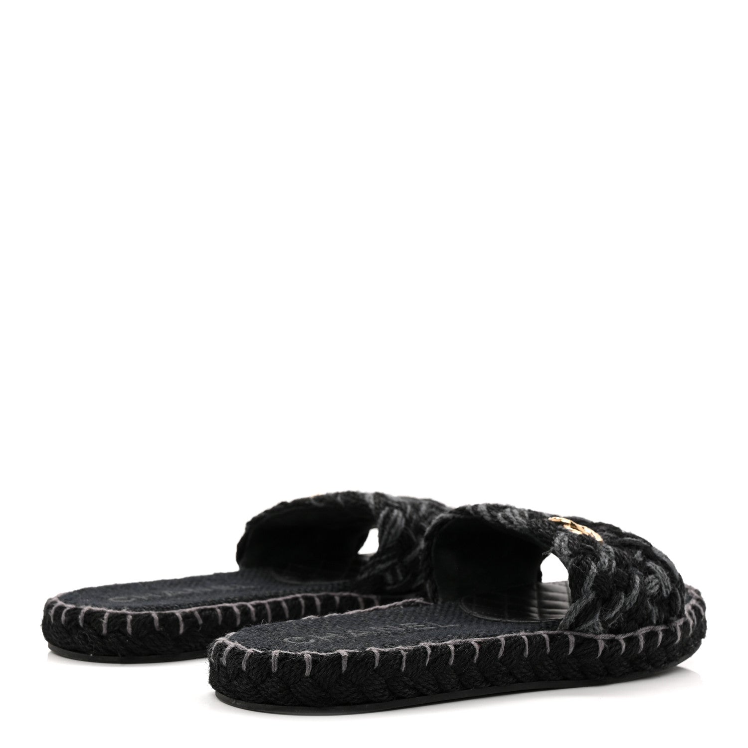 Chanel Cord Braided CC Mules 41 Black 5 of 11