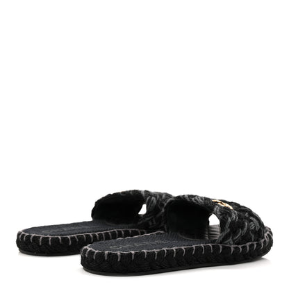 Chanel Cord Braided CC Mules 41 Black 5 of 11