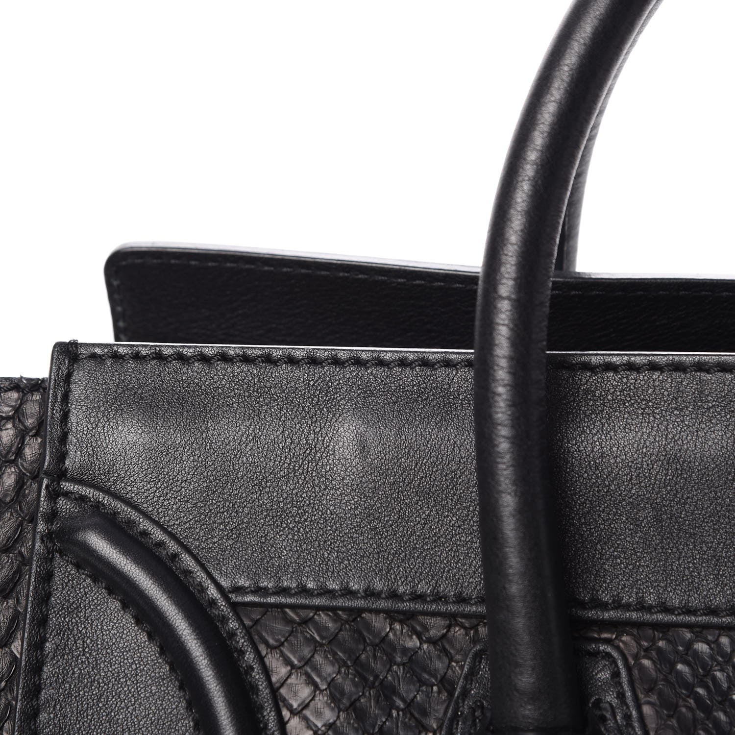 Celine Python Mini Luggage Black 9 of 11