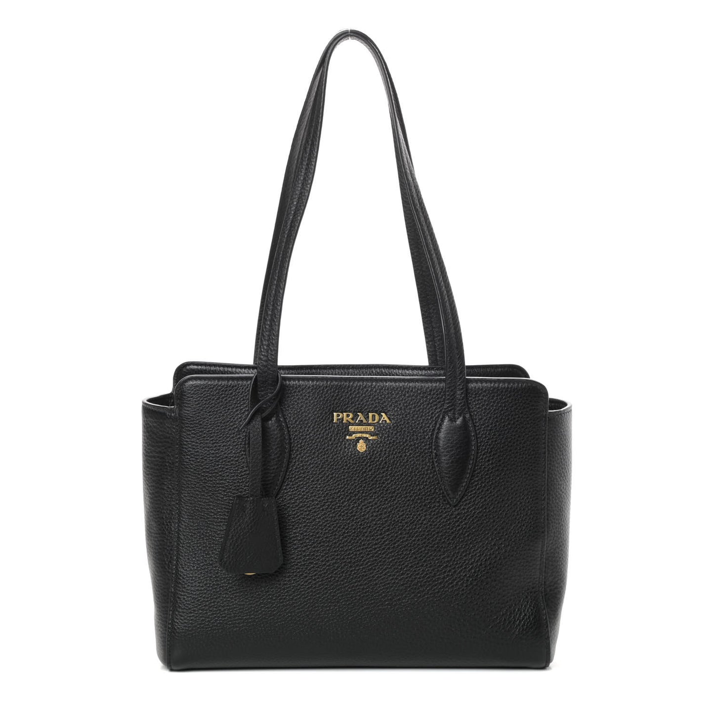 Vitello Daino Shopping Tote Black