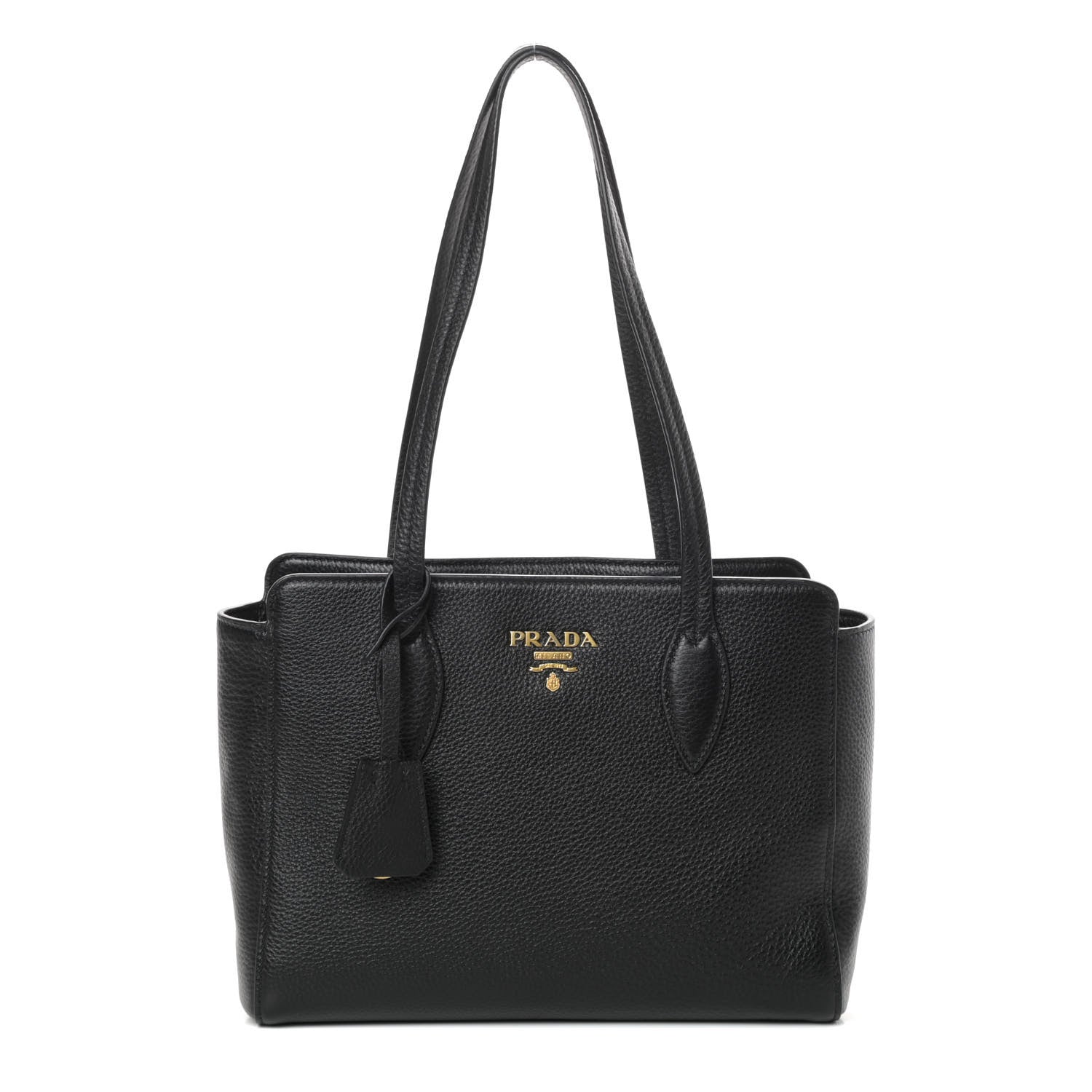 Prada Vitello Daino Shopping Tote Black 1 of 9