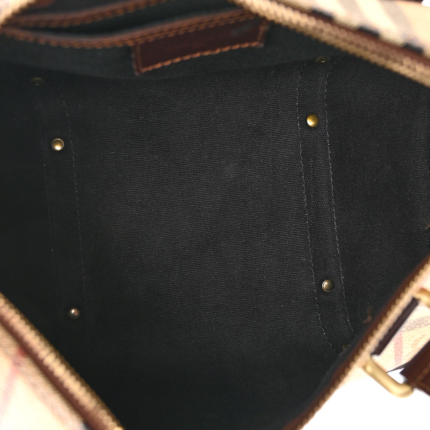 Burberry Haymarket Check Studded Bowler Brown 4 of 12