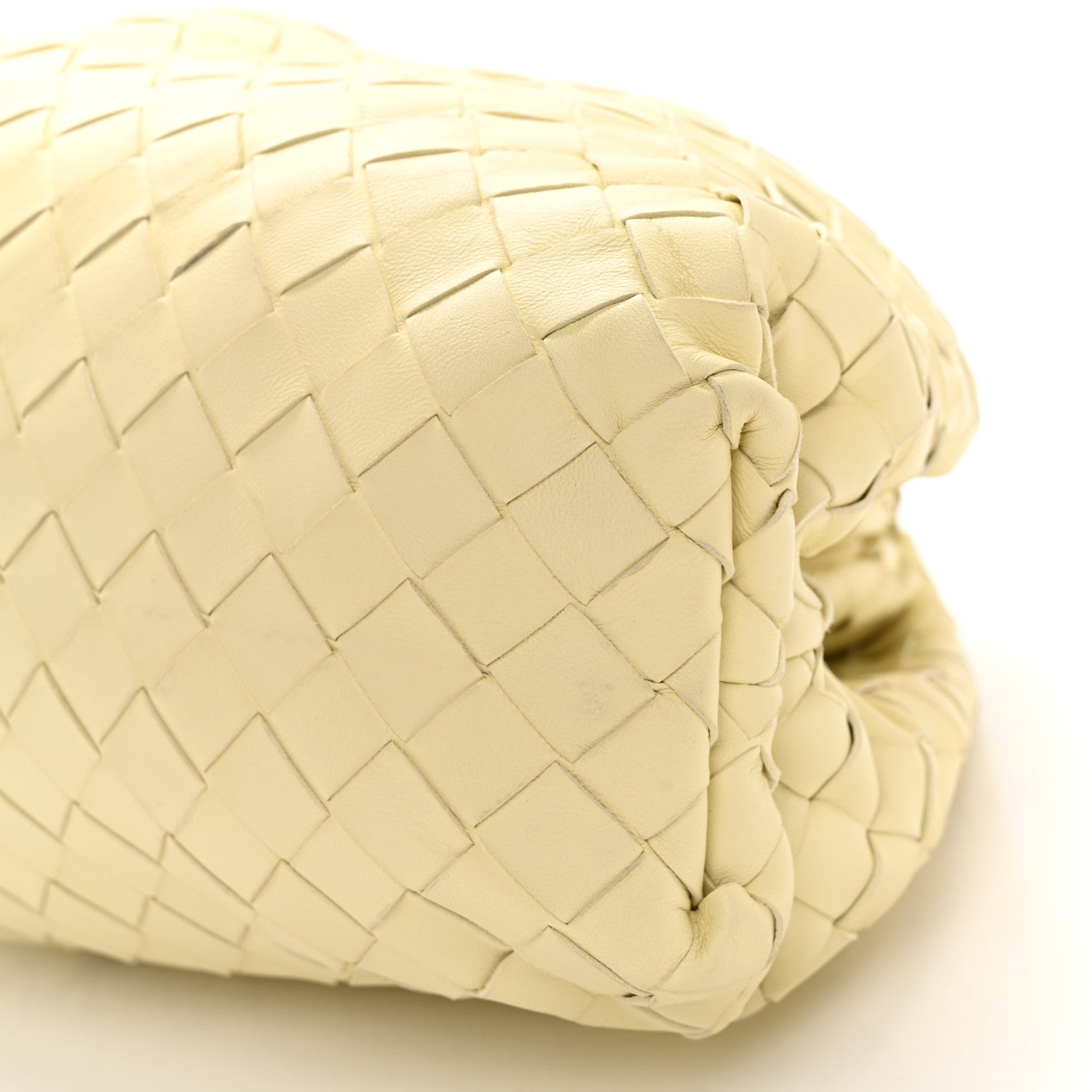 Bottega Veneta Nappa Maxi Intrecciato The Pouch Oversized Clutch Ice Cream 10 of 10