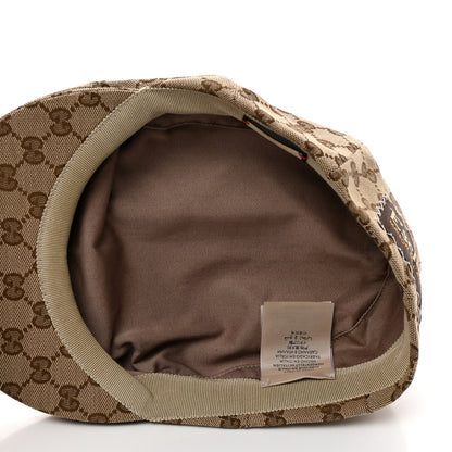 Gucci Monogram Drill Flat Cap 58 Beige 9 of 9