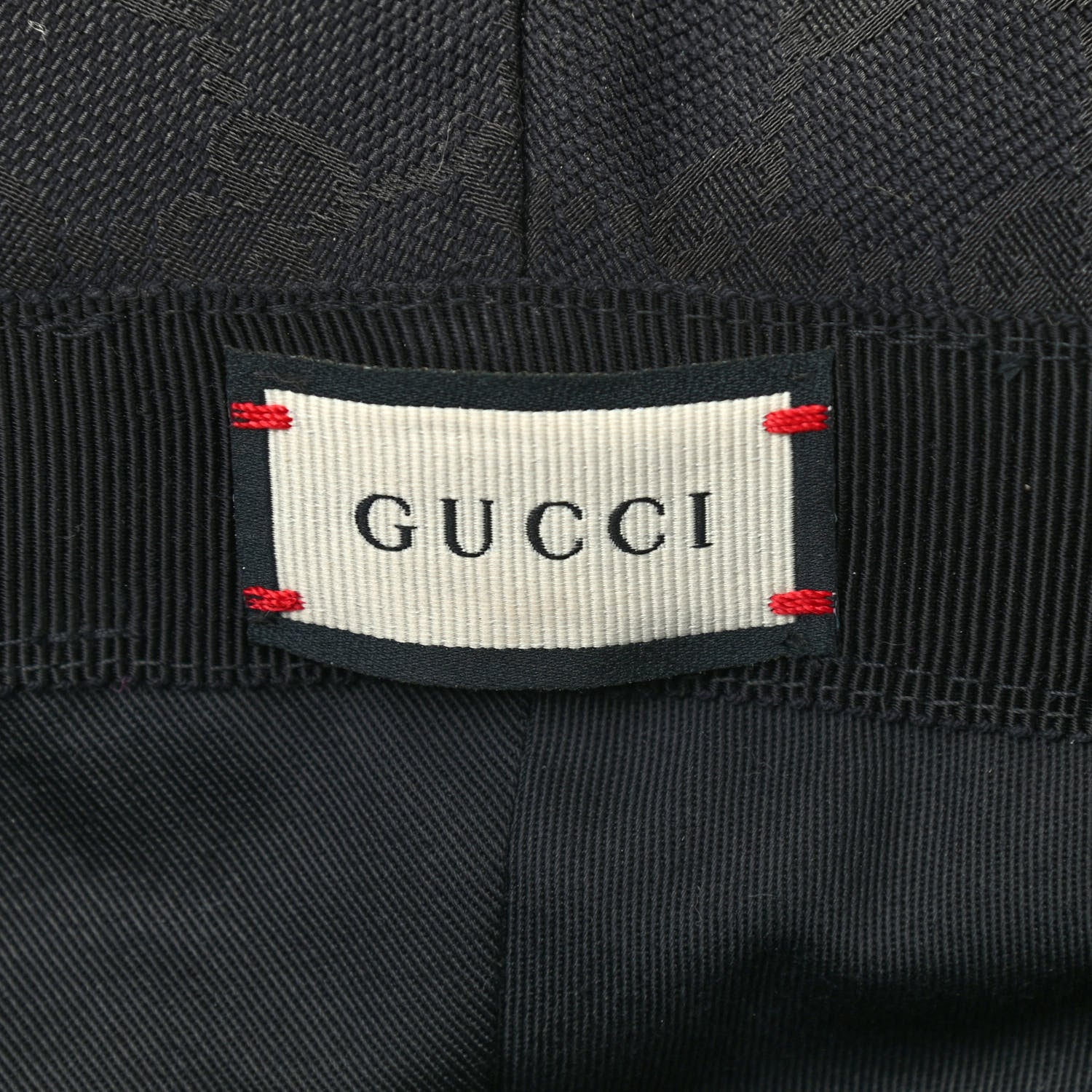 Gucci Monogram Textured Dollar Calfskin GG Jago Bucket Hat L Black 7 of 9