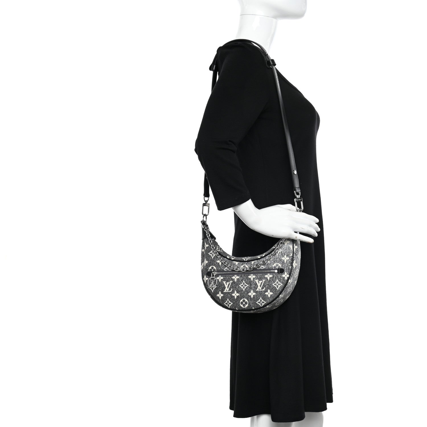 Louis Vuitton Monogram Jacquard Denim Loop Black 2 of 9