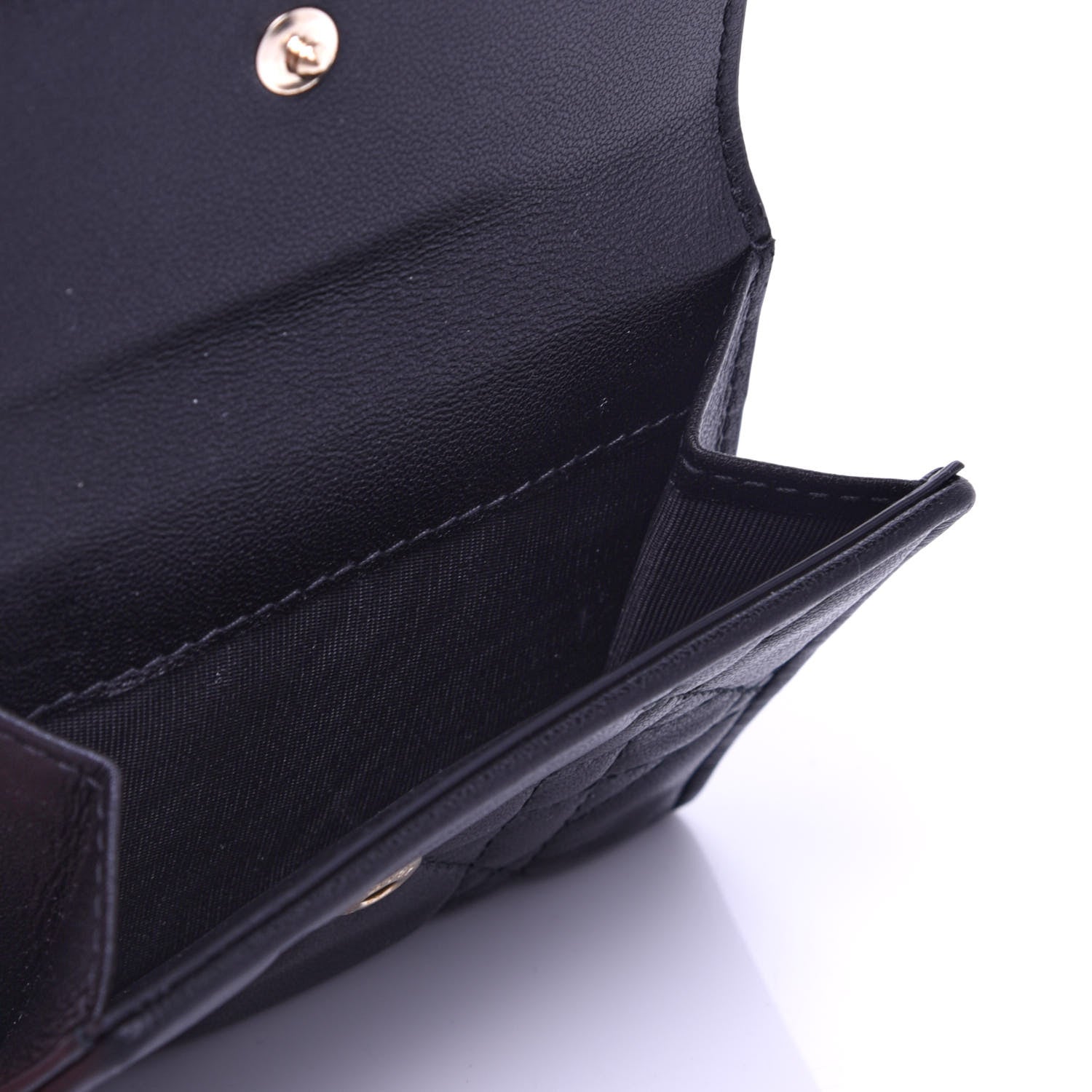Christian Dior Lambskin Cannage Lady Dior Lotus Wallet Black 7 of 9
