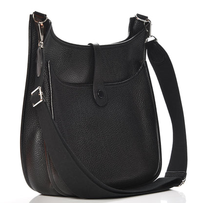 Hermes Taurillon Clemence Evelyne III GM Black 3 of 8