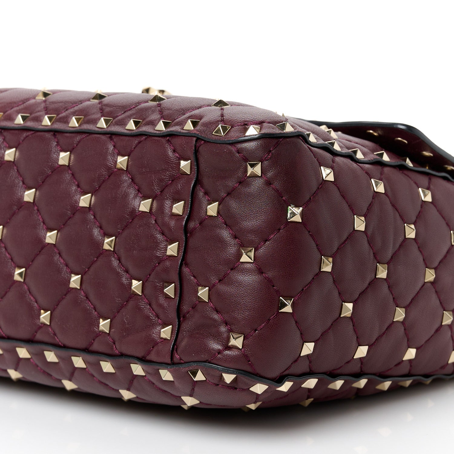 Valentino Garavani Nappa Large Rockstud Spike Shoulder Bag Rubin 11 of 11