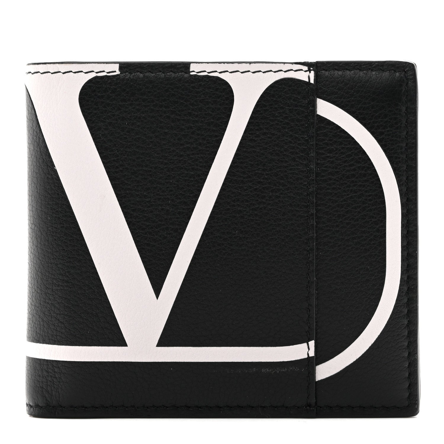 Valentino Garavani Calfskin Go Logo Bi-Fold Wallet Black 1 of 7
