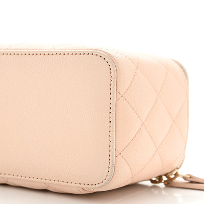 Chanel Caviar Quilted Small Vanity Case With Chain Light Beige 10 of 13