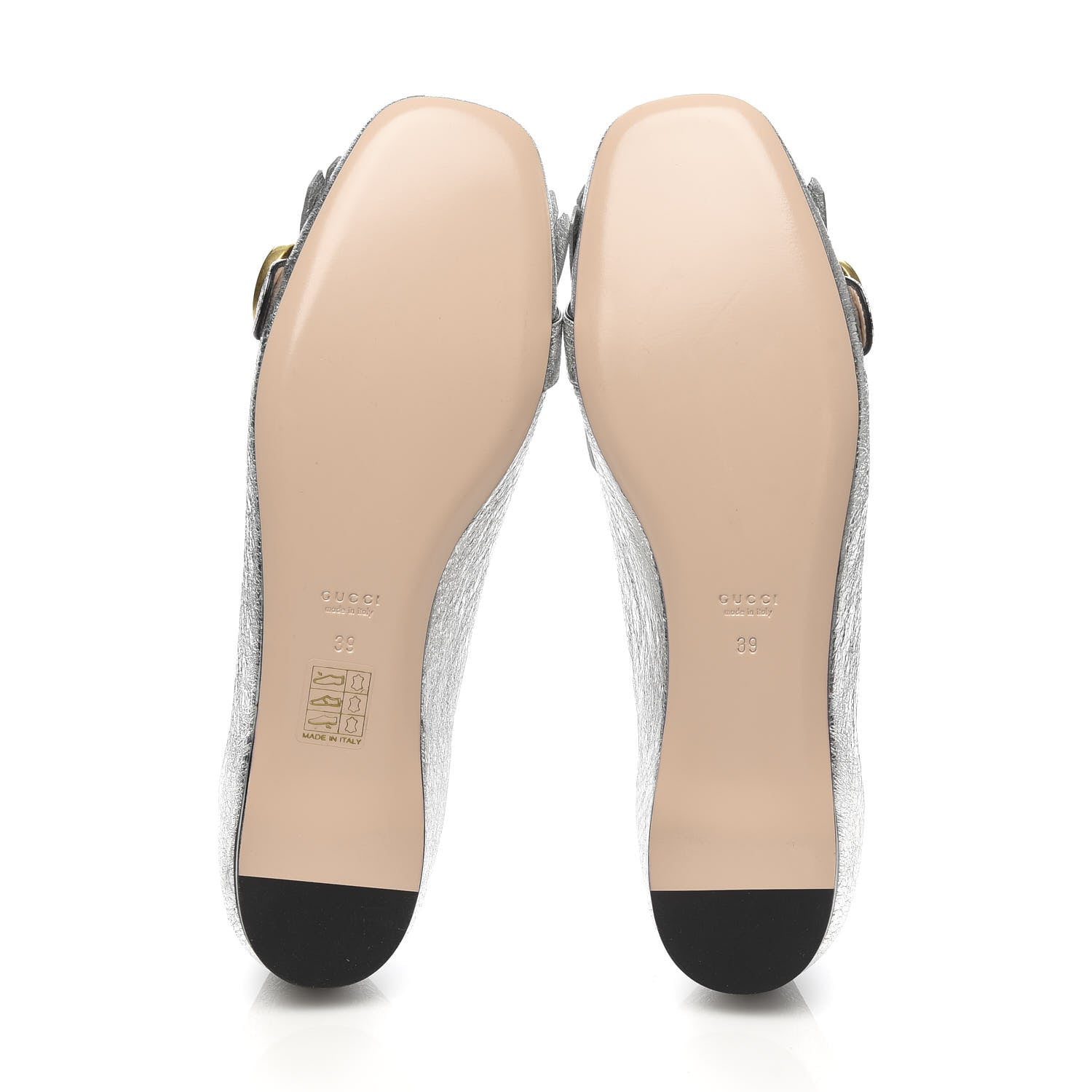 Gucci Galassia GG Marmont Fringe Flats 39 Argento 5 of 9