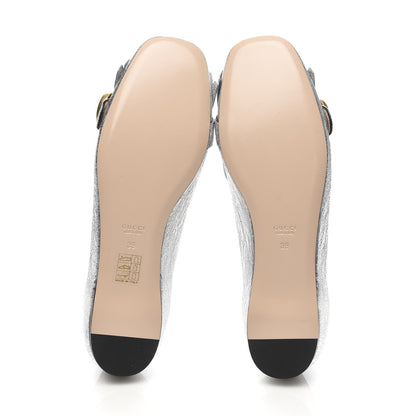 Gucci Galassia GG Marmont Fringe Flats 39 Argento 5 of 9