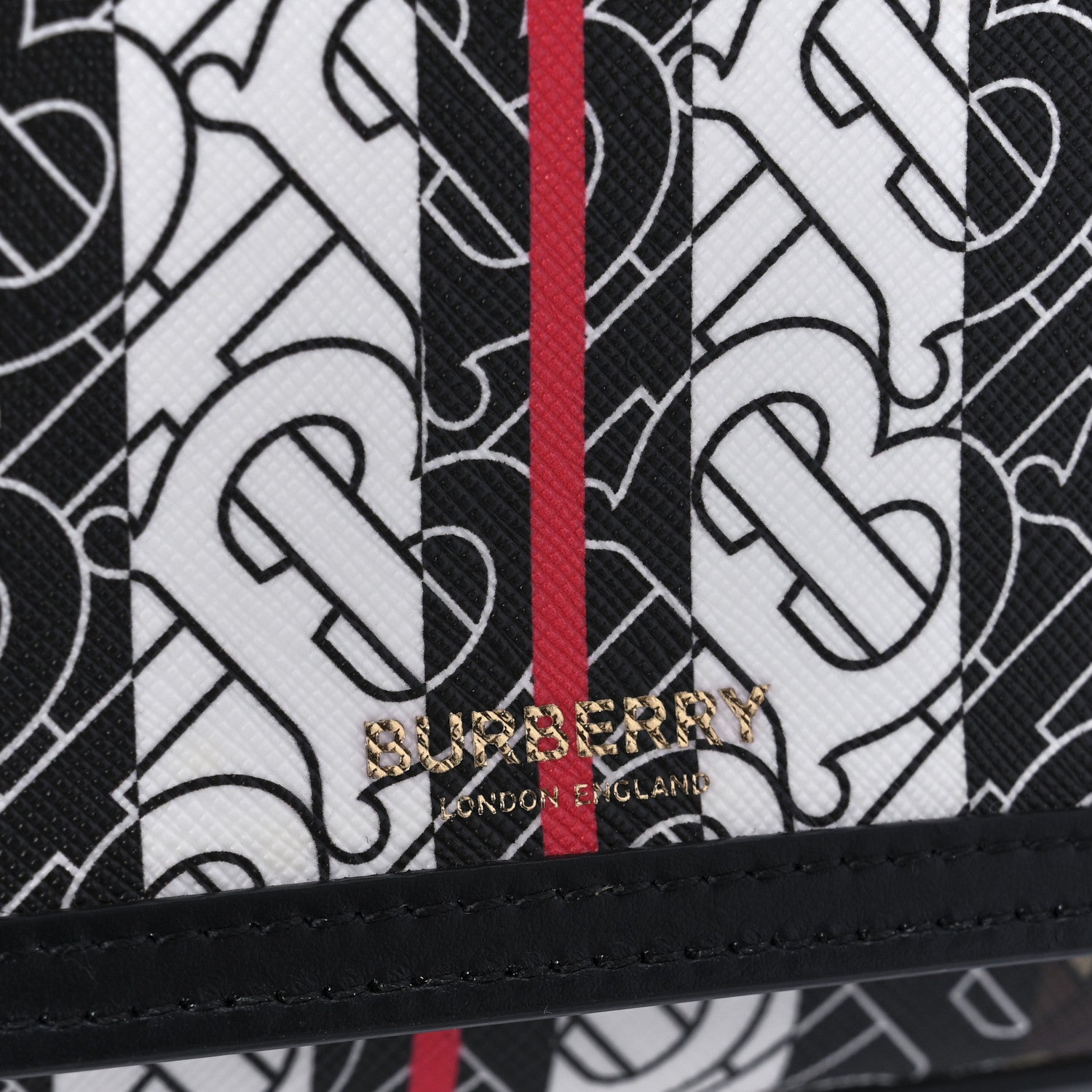 Burberry E-Canvas Monogram Stripe Mini Pocket Bag Bridle Brown 6 of 8