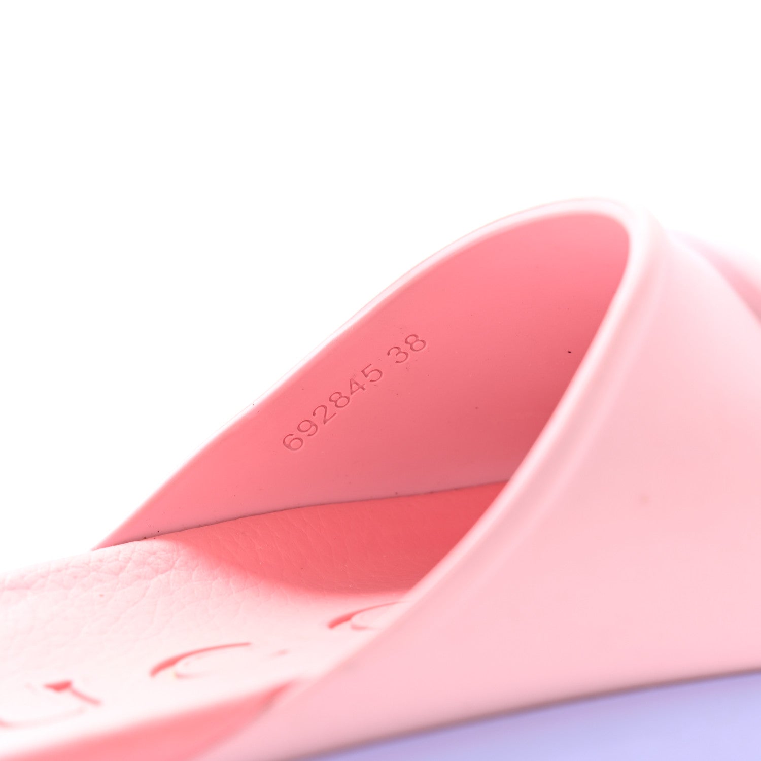 Gucci Soft Rubber Womens Interlocking G Platform 42mm Slide Sandals 38 Sugar Pink 8 of 8