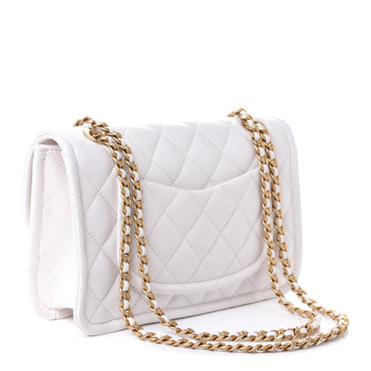 Chanel Caviar Quilted Medium Sweet Classic Flap White 2 of 5