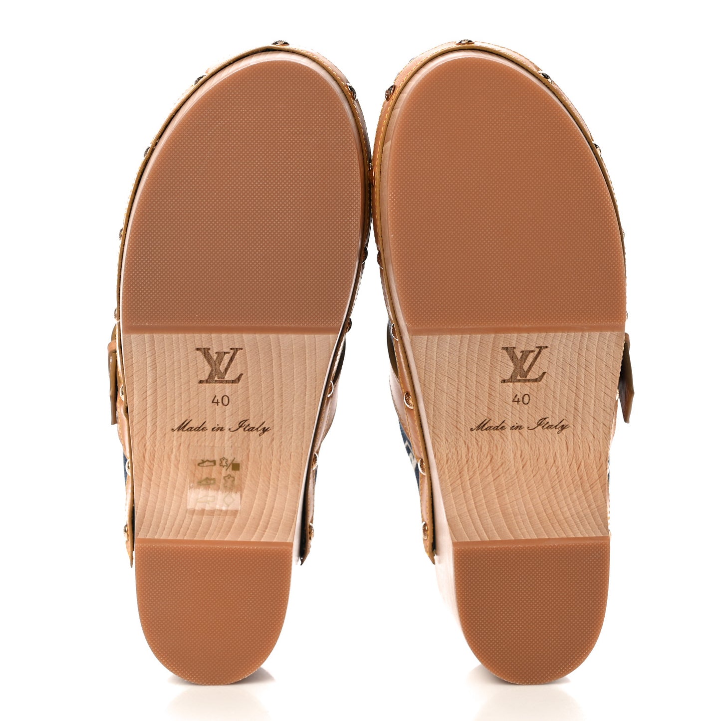 Jacquard Since 1854 Cottage Clog Mules 40 Blue