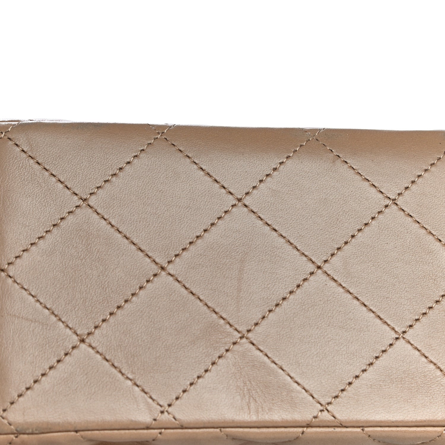 Chanel Lambskin Quilted Jumbo Double Flap Dark Beige 30 of 31