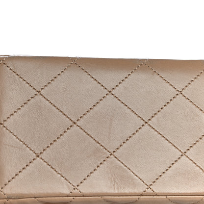 Chanel Lambskin Quilted Jumbo Double Flap Dark Beige 30 of 31