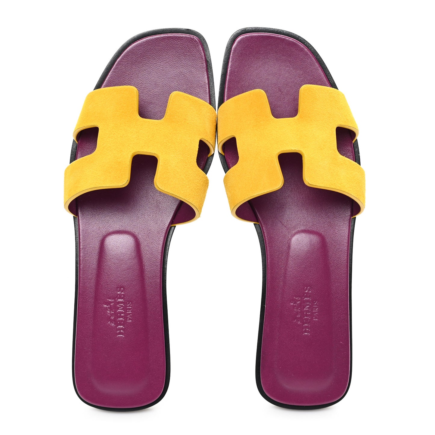 Suede Goatskin Oran Sandals 36 Jaune Topaze