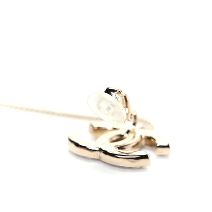 Chanel Crystal CC Chain Cuff Single Clip On Earring Gold Pearly White 5 of 7