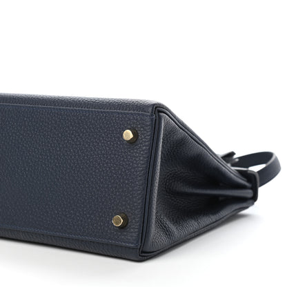 Hermes Togo Kelly Retourne 28 Bleu Nuit 10 of 12