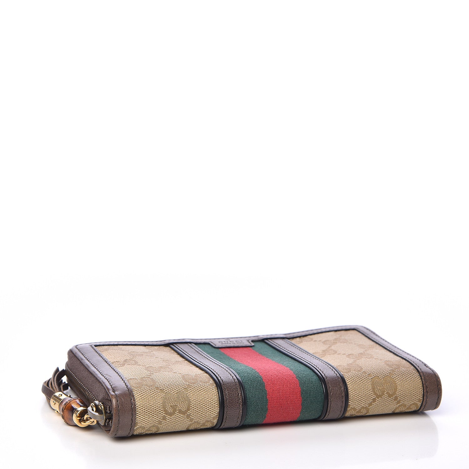 Gucci Monogram Web Rania Zip Around Wallet Brown 4 of 8