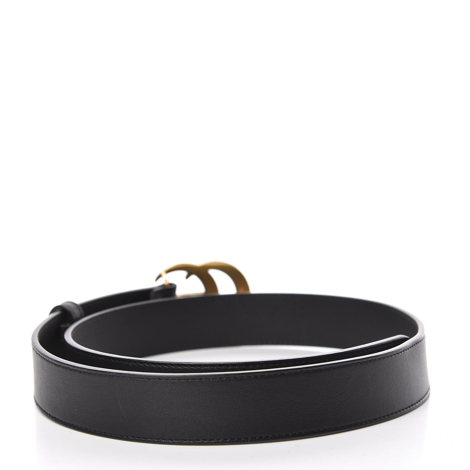 Gucci Calfskin Double G 30mm Belt 80 32 Black 3 of 6