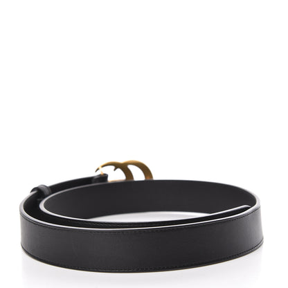 Gucci Calfskin Double G 30mm Belt 80 32 Black 3 of 6