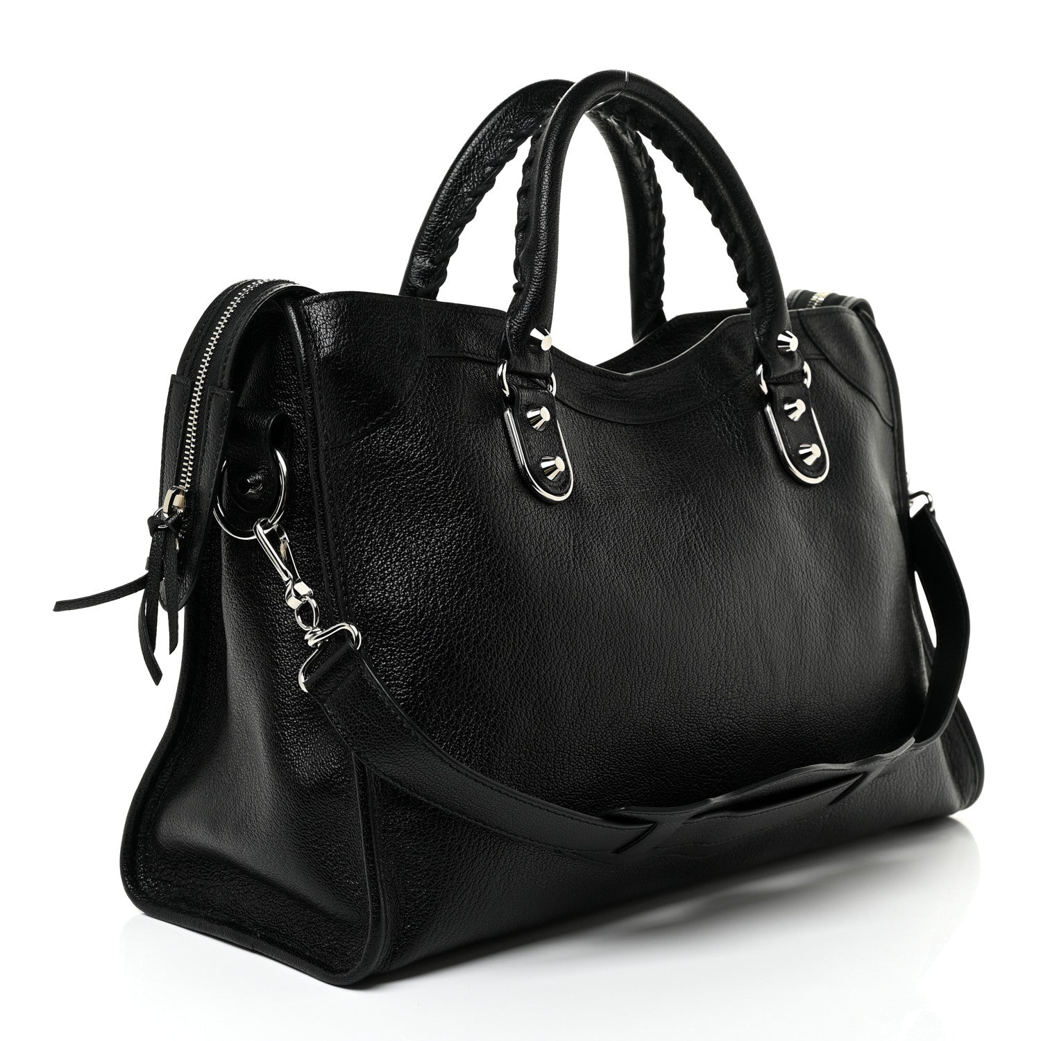 Balenciaga Chevre Silver Metallic Edge Hardware City Black 4 of 11