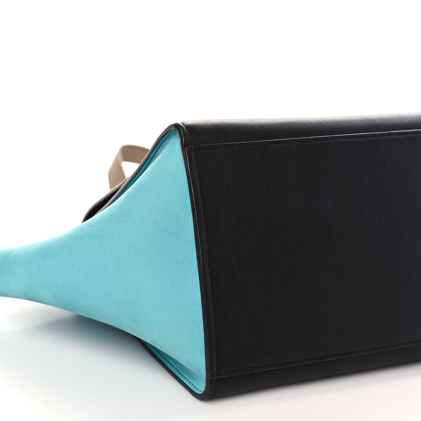 Smooth Calfskin Nubuck Small Tri-Color Trapeze Taupe