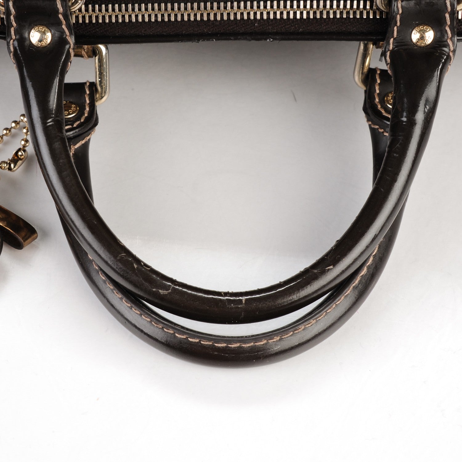 Gucci GG Plus Monogram Hearts Medium Joy Boston Dark Brown 12 of 17