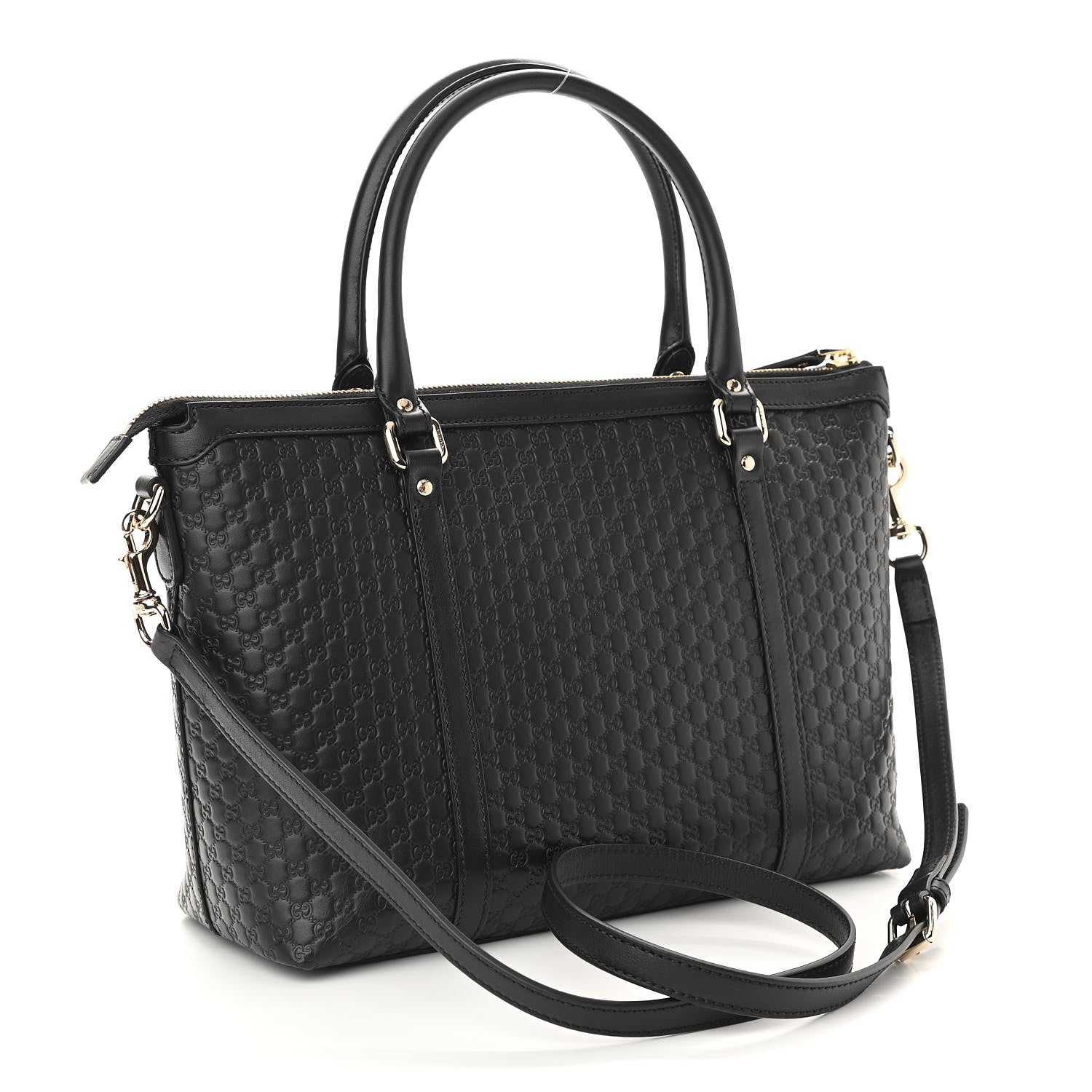 Gucci Soft Microguccissima Small Zippered Satchel Black 3 of 10