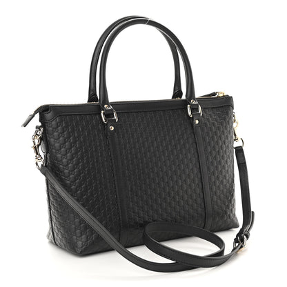Gucci Soft Microguccissima Small Zippered Satchel Black 3 of 10