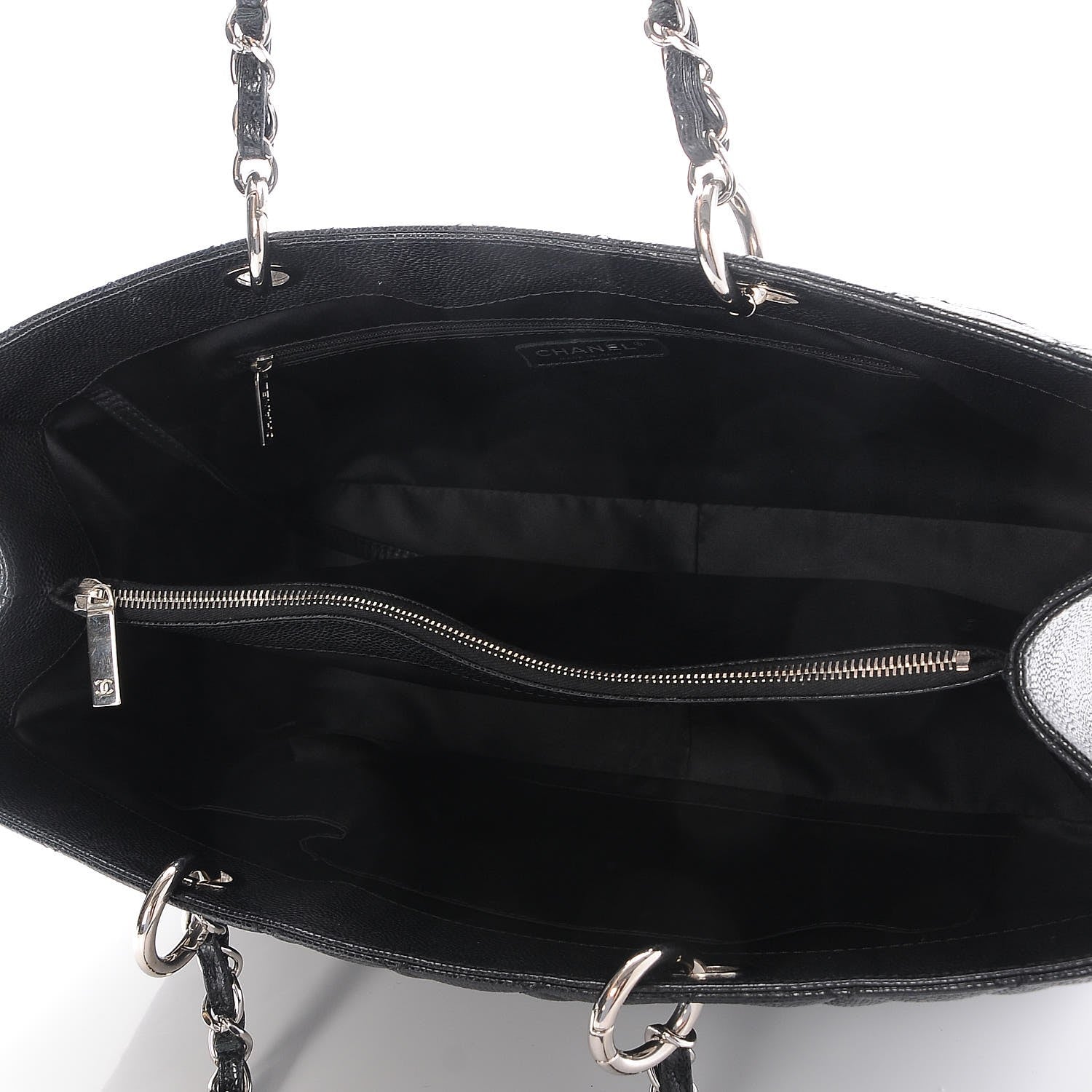 Chanel Caviar Quilted XL Grand Shopping Tote GST Black 5 of 12