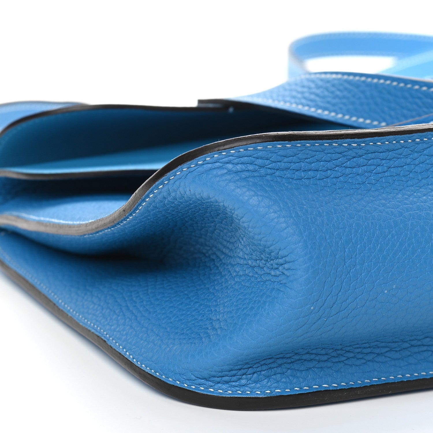 Hermes Taurillon Clemence Halzan 31 GM Bleu Zanzibar 8 of 9