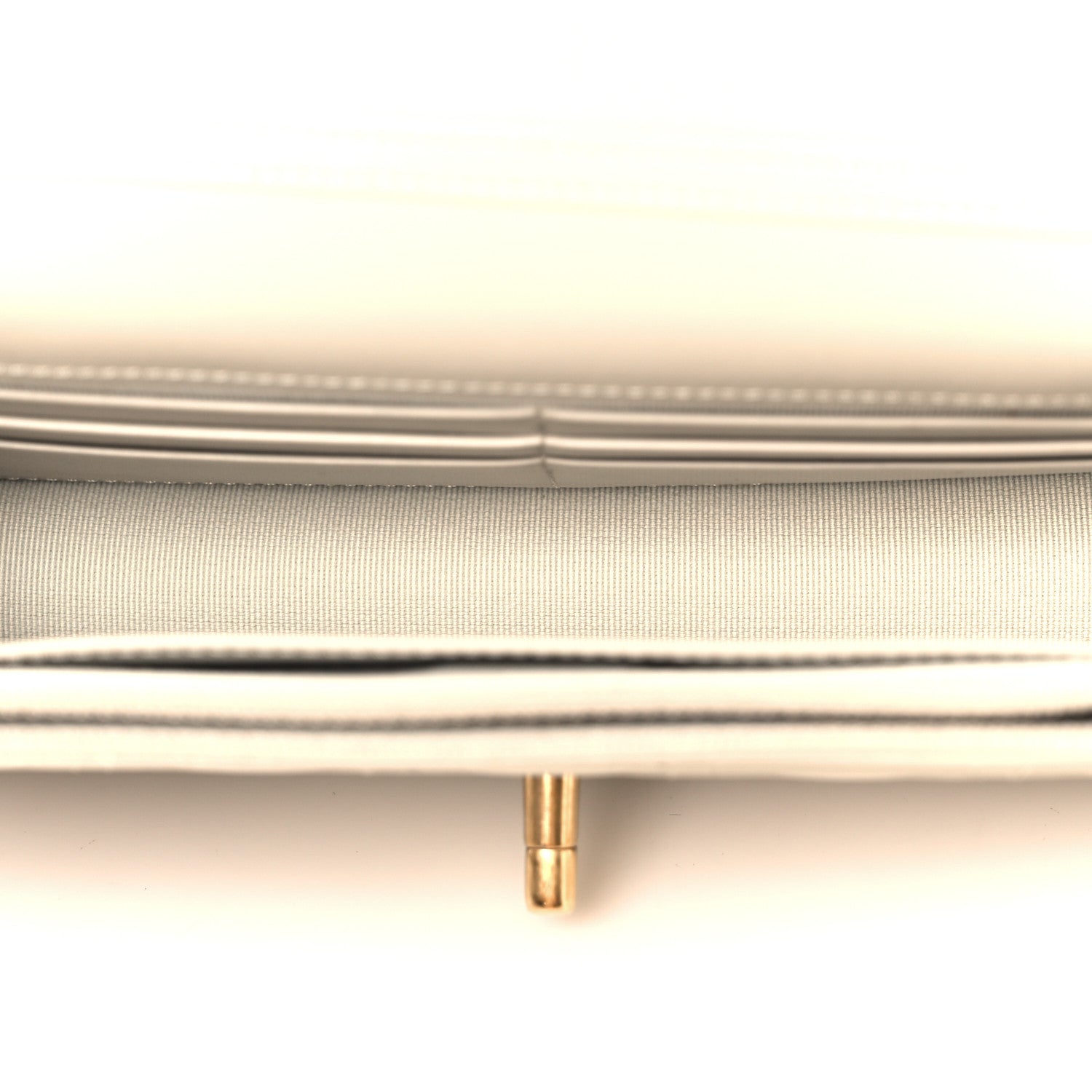 Chanel Lambskin Quilted CC Wallet on Chain WOC Light Beige 5 of 12