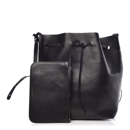 Mansur Gavriel Vegetable Tanned Calfskin Bucket Bag Black 1 of 12