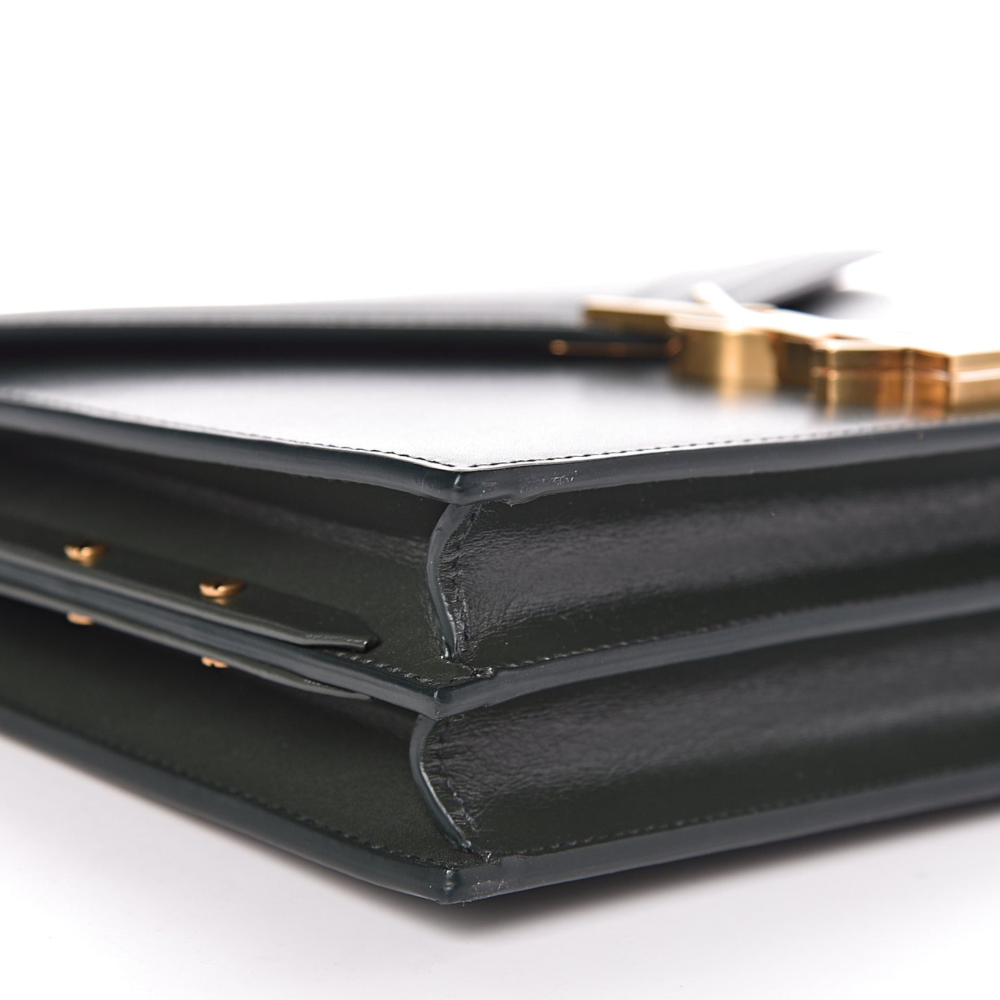 Smooth Calfskin Monogram Cassandra Clasp Bag Dark Green