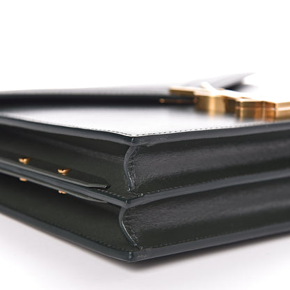 Saint Laurent Smooth Calfskin Monogram Cassandra Clasp Bag Dark Green 8 of 10