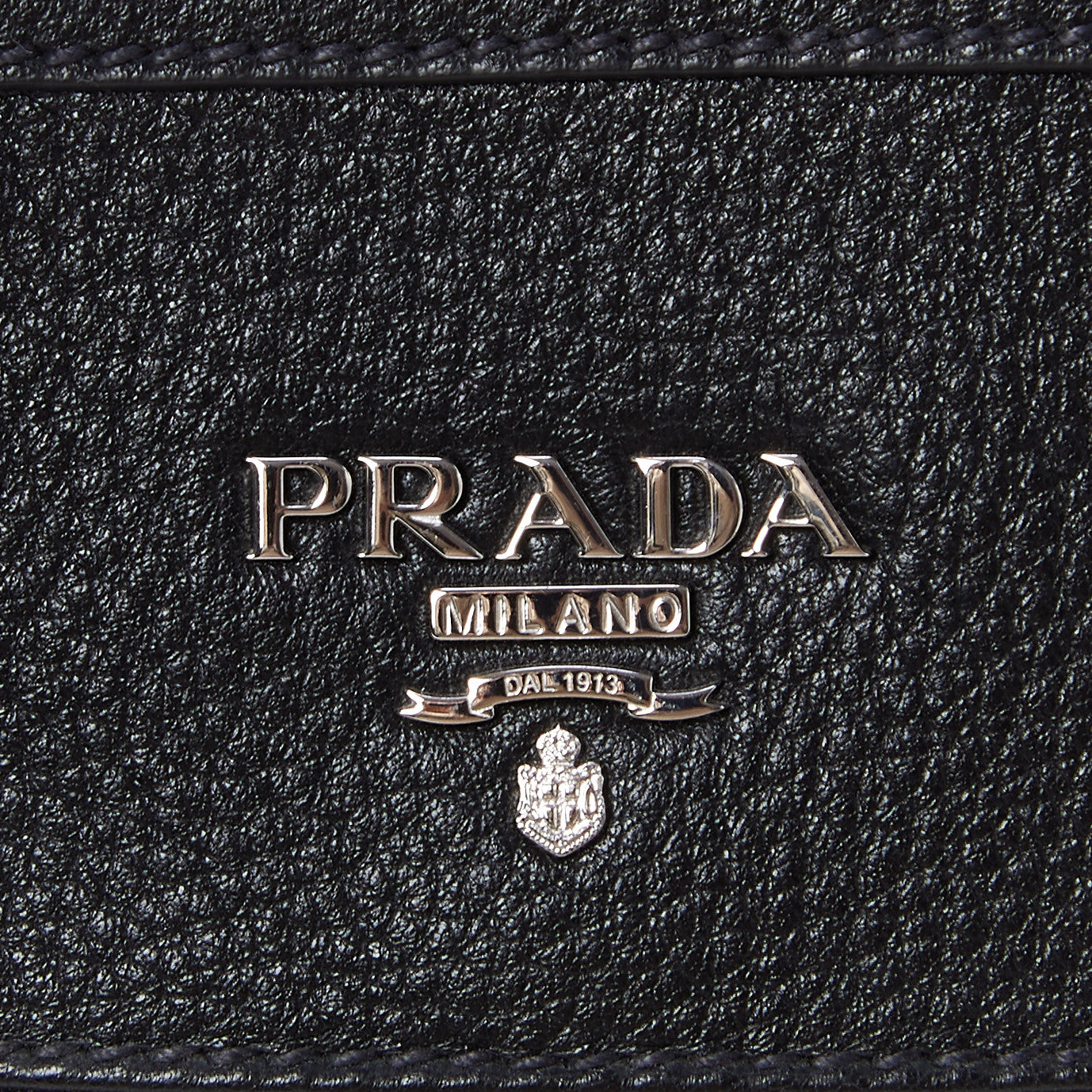 Prada Vitello Phenix Top Handle Shopping Satchel Black 7 of 8