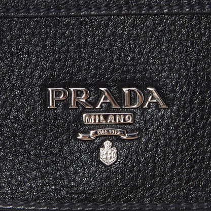 Prada Vitello Phenix Top Handle Shopping Satchel Black 7 of 8