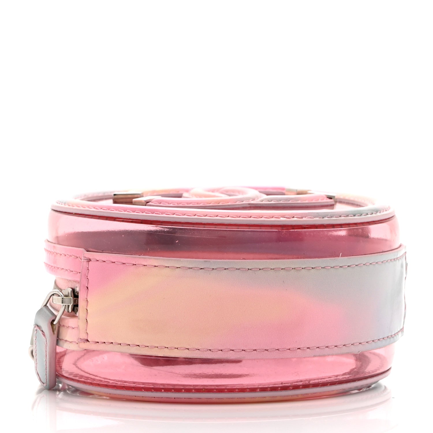 Chanel PVC Lambskin Filigree Round Clutch With Chain Pink 4 of 11