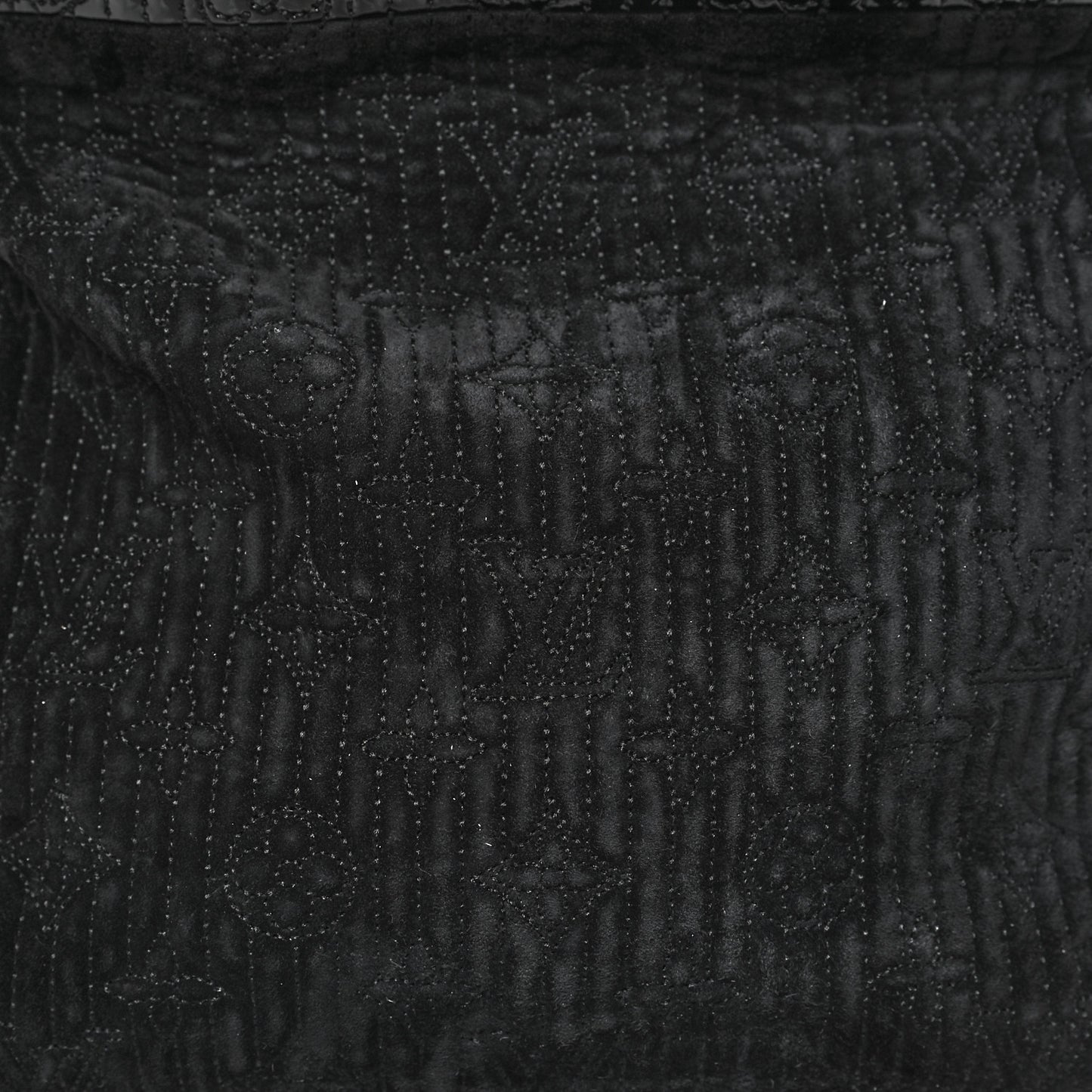 Suede Monogram Motard Afterdark Clutch Black