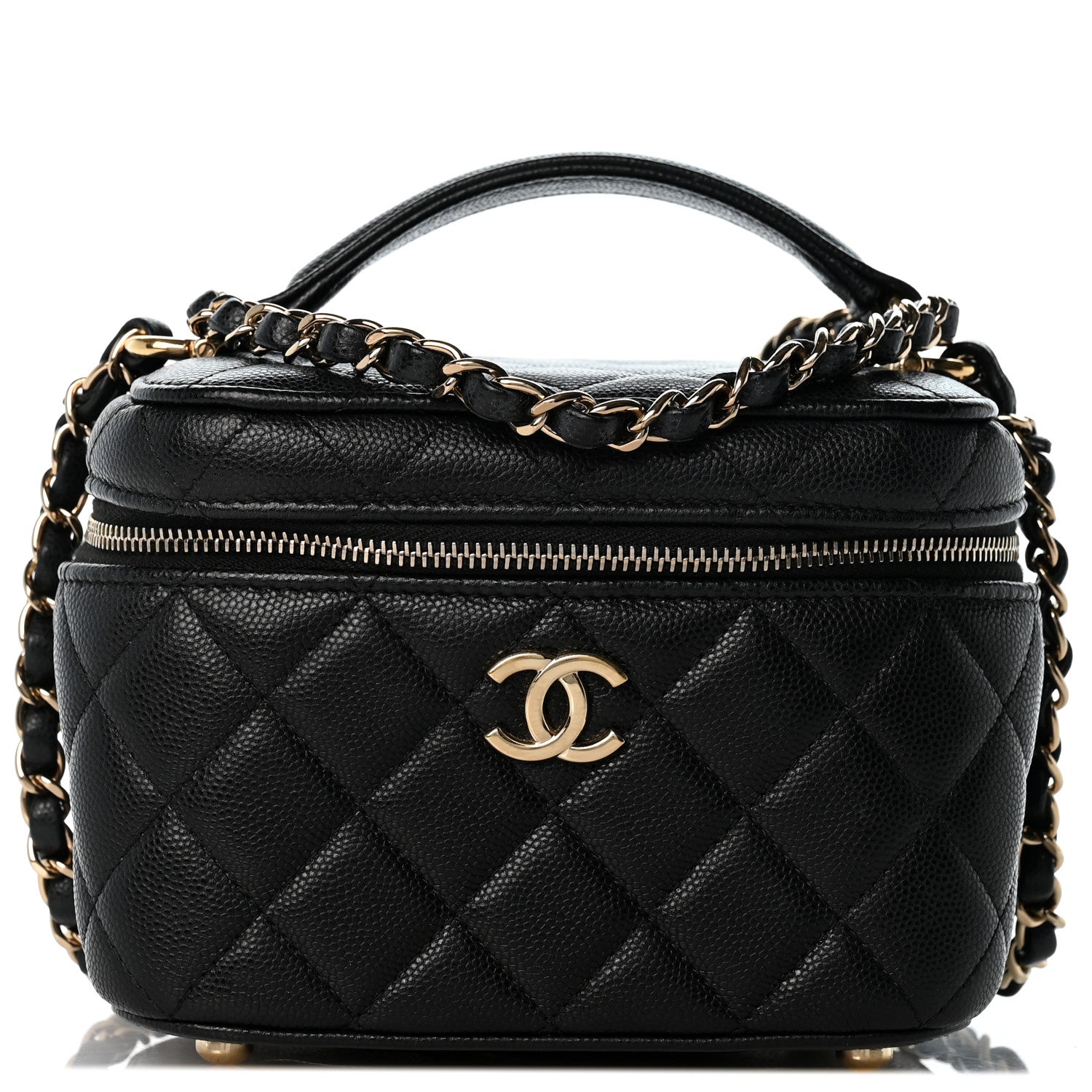 Chanel Caviar Quilted Small CC Vanity Case Black 1 of 12
